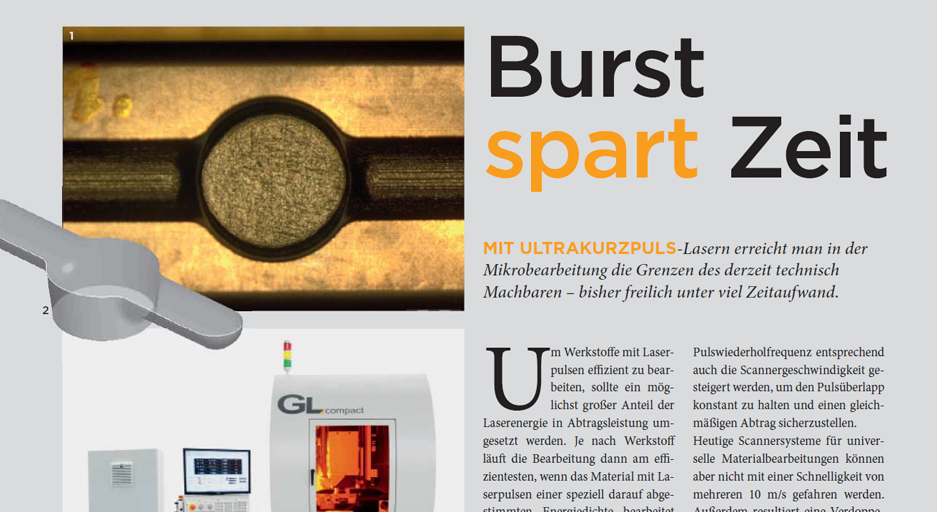 Burst spart Zeit - Mit Ultrakurzpulslaser
