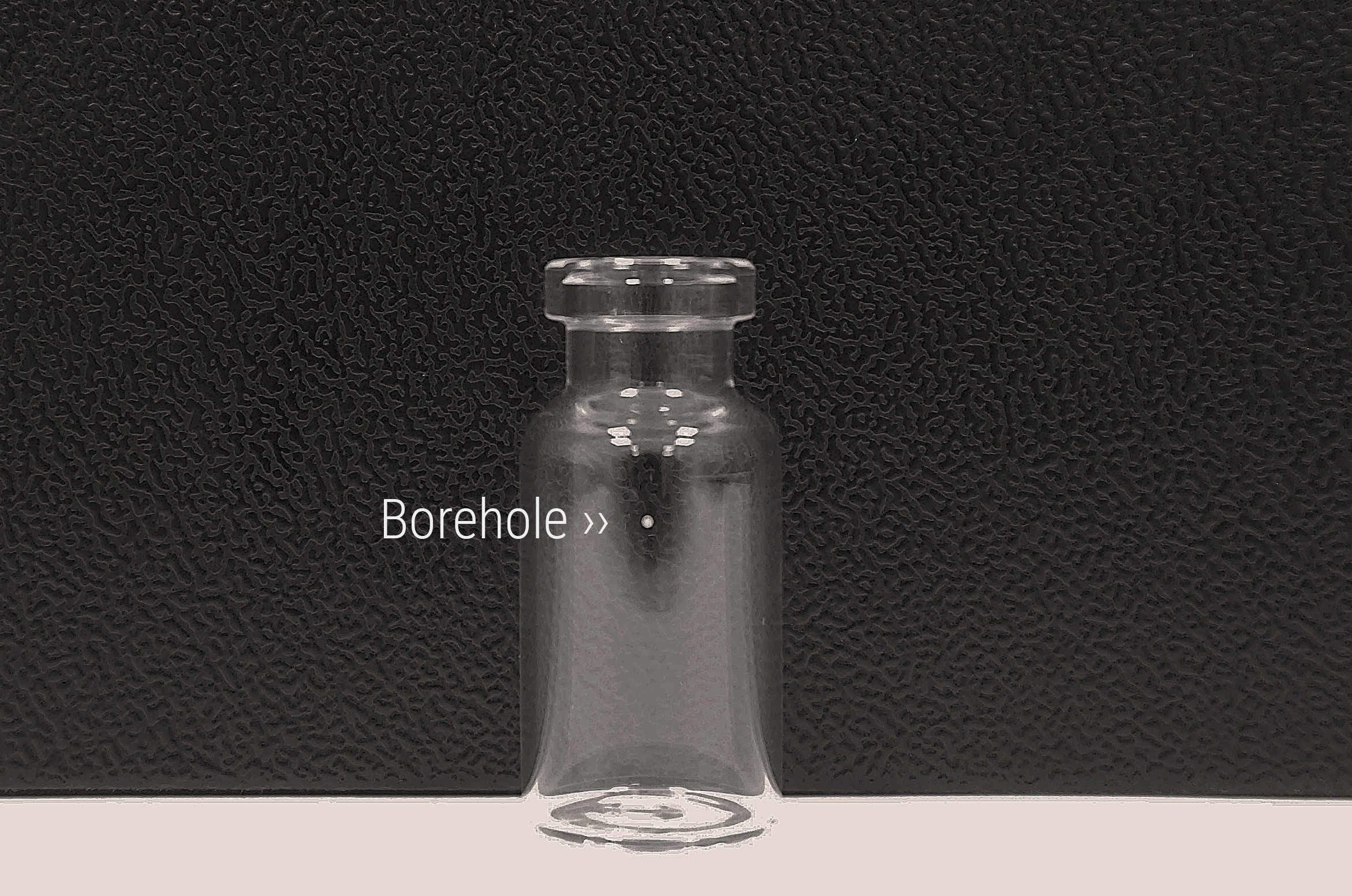 Drilling in medical vials
